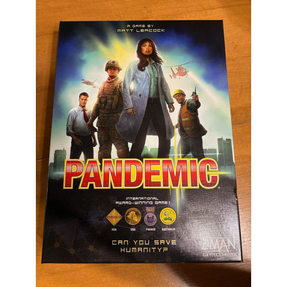Pandemic Board Game 2013 Z-Man Games Matt Leacock Opened Never Played Complete